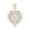 Thumbnail Image 3 of Men's Diamond & Lab-Created Ruby Tiger Charm 7/8 ct tw Round-cut 10K Yellow Gold