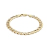Thumbnail Image 1 of Link 5.2mm Curb Chain Bracelet Semi-Solid 10K Yellow Gold 7.5”