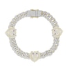Thumbnail Image 0 of Men's Diamond & Lab-Created Ruby Tiger Head Bracelet 1-1/4 ct tw 10K Yellow Gold 8.5"
