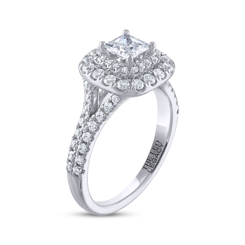 Main Image 2 of THE LEO Legacy Lab-Grown Diamond Princess-Cut Engagement Ring 1-3/8 ct tw 14K White Gold
