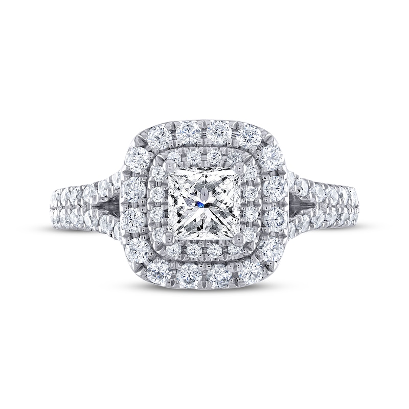 THE LEO Legacy Lab-Created Diamond Princess-Cut Engagement Ring 1-3/8 ct tw 14K White Gold