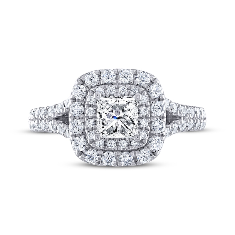 Main Image 3 of THE LEO Legacy Lab-Grown Diamond Princess-Cut Engagement Ring 1-3/8 ct tw 14K White Gold