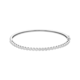 Diamond Bangle Bracelet 1/4 ct tw Sterling Silver