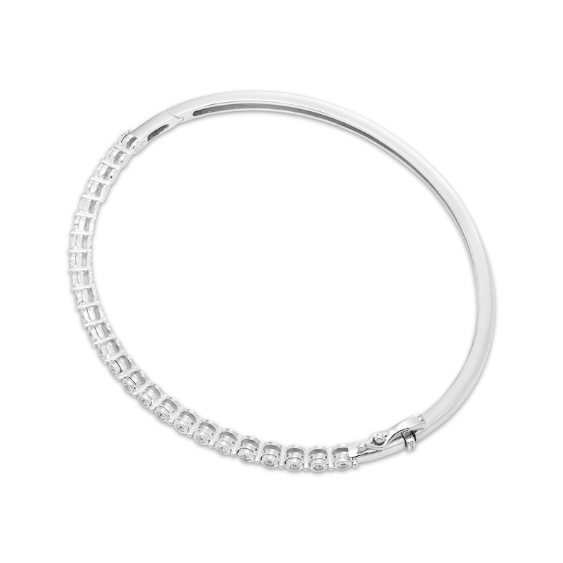 Main Image 2 of Diamond Bangle Bracelet 1/4 ct tw Sterling Silver