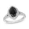 Monique Lhuillier Bliss Marquise-Cut Black & White Diamond Engagement Ring 2-1/2 ct tw 14K White Gold