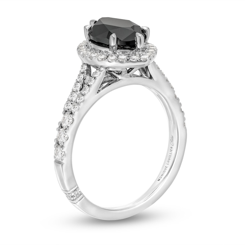 Monique Lhuillier Bliss Marquise-Cut Black & White Diamond Engagement Ring 2-1/2 ct tw 14K White Gold