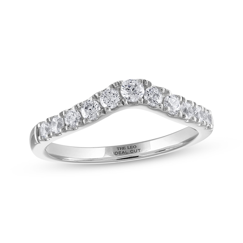 Main Image 1 of THE LEO Ideal-Cut Diamond Contour Anniversary Band 1/2 ct tw 14K White Gold