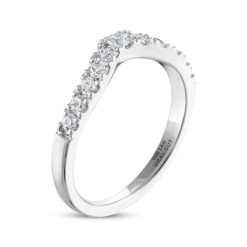 Main Image 2 of THE LEO Ideal-Cut Diamond Contour Anniversary Band 1/2 ct tw 14K White Gold