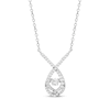 Thumbnail Image 0 of Love Entwined Dancing Diamond Necklace 1/5 ct tw Sterling Silver 18"