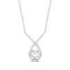 Thumbnail Image 1 of Love Entwined Dancing Diamond Necklace 1/5 ct tw Sterling Silver 18&quot;
