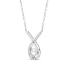 Thumbnail Image 1 of Love Entwined Dancing Diamond Necklace 1/5 ct tw Sterling Silver 18"