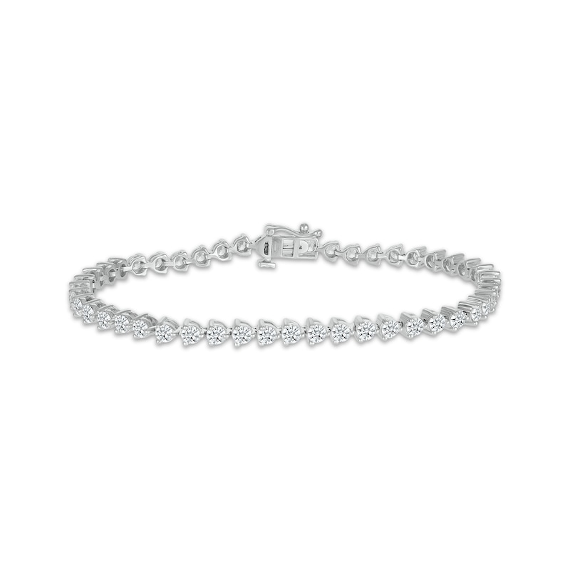 Main Image 1 of KAY Lab-Grown Diamonds Line Bracelet 4 ct tw 14K White Gold 7.25&quot;