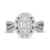 Thumbnail Image 3 of Neil Lane Artistry Oval-Cut Lab-Grown Diamond Double Halo Bridal Set 2-1/5 ct tw 14K White Gold