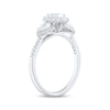 Thumbnail Image 2 of Oval-Cut & Pear-Shaped Diamond Three-Stone Ring 1 ct tw 14K White Gold