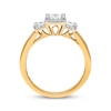 Thumbnail Image 3 of Memories Moments Magic Three-Stone Diamond Engagement Ring 1 ct tw Princess/Round 14K Yellow Gold