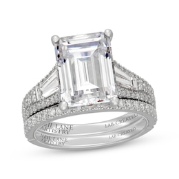 Neil Lane Artistry Emerald-Cut Lab-Grown Diamond Bridal Set 7-5/8 ct tw 14K White Gold