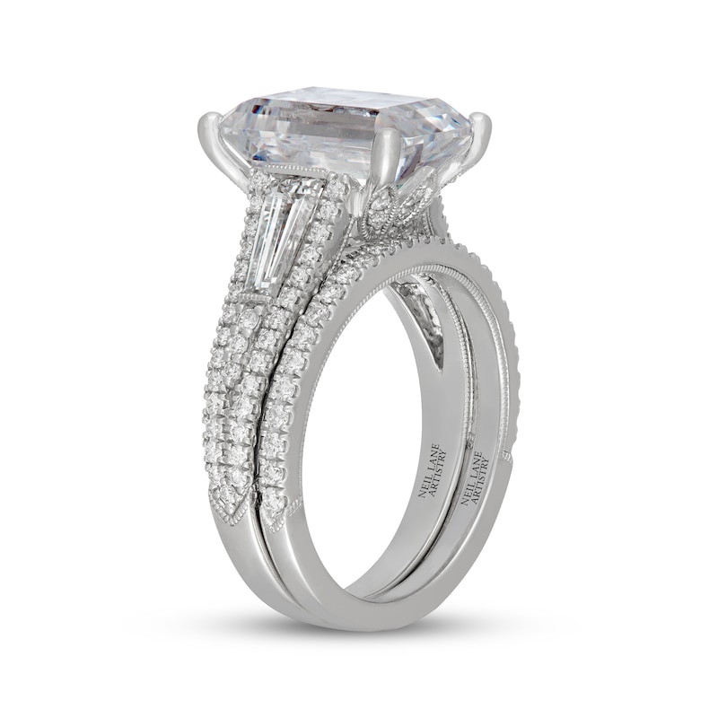 Main Image 2 of Neil Lane Artistry Emerald-Cut Lab-Grown Diamond Bridal Set 7-5/8 ct tw 14K White Gold