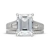 Thumbnail Image 3 of Neil Lane Artistry Emerald-Cut Lab-Grown Diamond Bridal Set 7-5/8 ct tw 14K White Gold