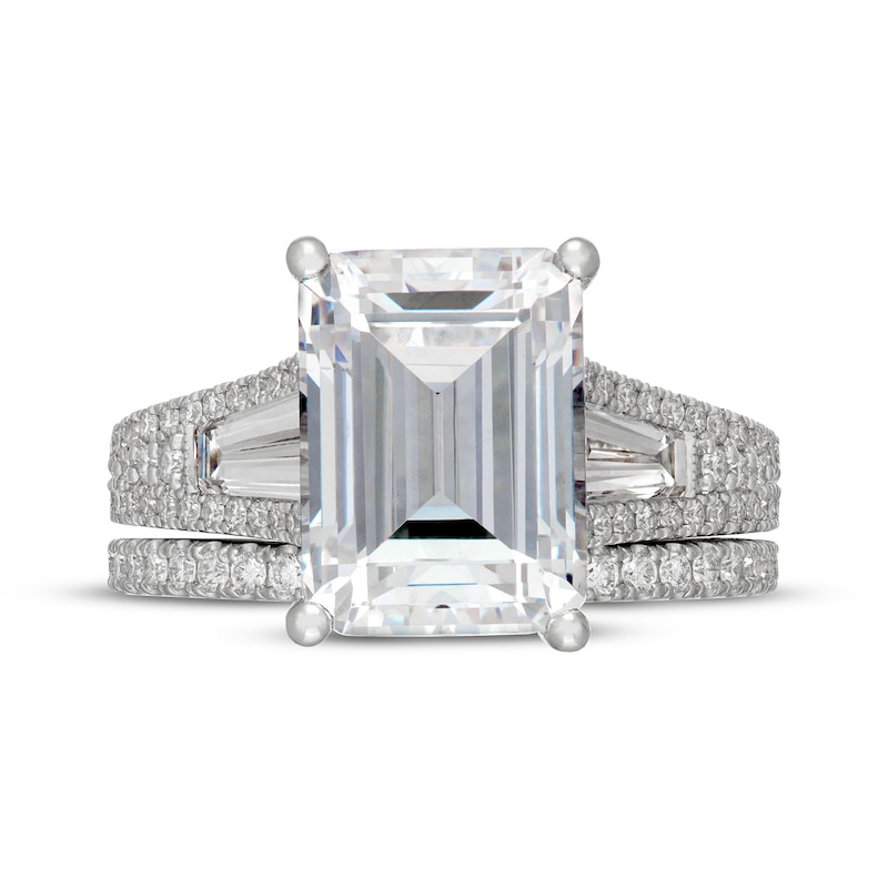 Main Image 3 of Neil Lane Artistry Emerald-Cut Lab-Grown Diamond Bridal Set 7-5/8 ct tw 14K White Gold