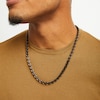 Thumbnail Image 6 of Link Necklace 6.4mm Black & Brown Ion-Plated Solid Stainless Steel 24"