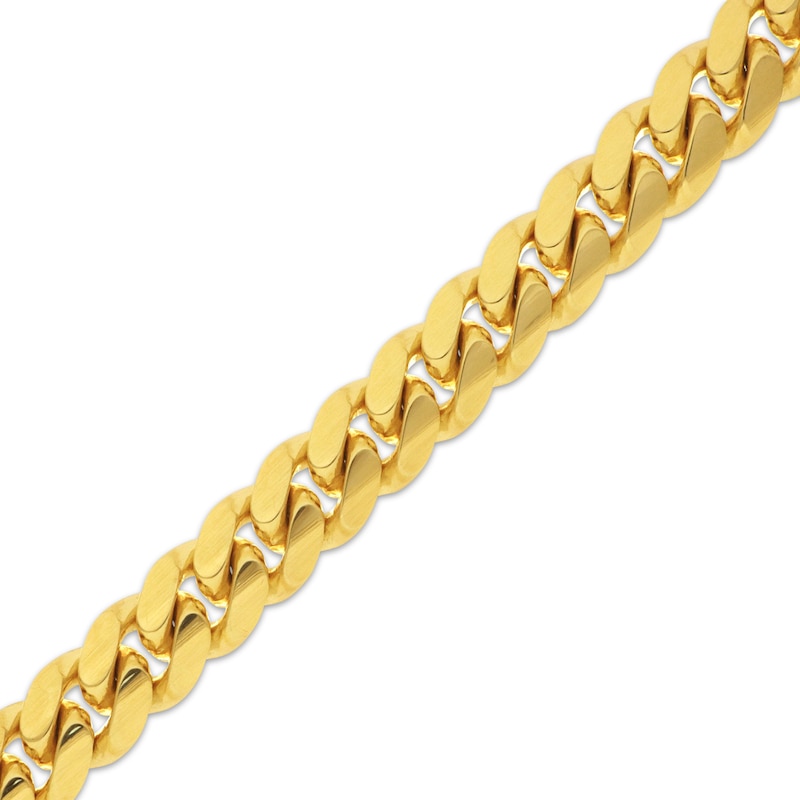 Solid Miami Cuban Curb Chain Necklace 11.55mm 10K Yellow Gold 24"