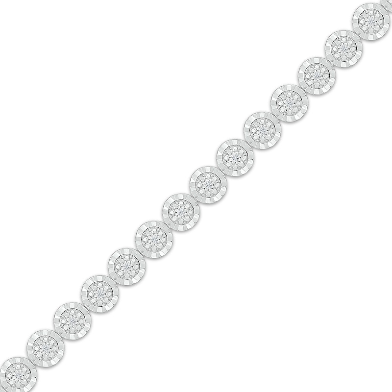 Main Image 2 of Diamond Circle Link Bracelet 1/4 ct tw Sterling Silver 7&quot;