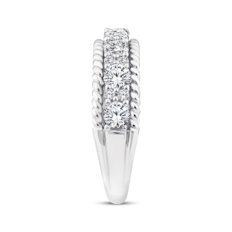 Main Image 2 of Threads of Love Lab-Grown Diamond Anniversary Ring 1 ct tw 14K White Gold