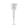 Thumbnail Image 2 of Memories Moments Magic Emerald-Cut Lab-Grown Diamond Three-Stone Engagement Ring 3-1/2 ct tw 14K White Gold