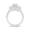 Thumbnail Image 3 of Memories Moments Magic Emerald-Cut Lab-Grown Diamond Three-Stone Engagement Ring 3-1/2 ct tw 14K White Gold