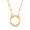 Thumbnail Image 1 of Paperclip Chain Necklace with O-Ring Clasp Hollow 10K Yellow Gold 17&quot;