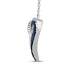 Thumbnail Image 2 of Blue & White Diamond Heart Necklace 1/10 ct tw Sterling Silver 18&quot;