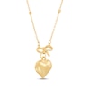 Thumbnail Image 2 of Bow & Heart Dangle Necklace 10K Yellow Gold