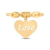 Thumbnail Image 4 of &quot;Love&quot; Heart Dangle Chain Link Ring 10K Yellow Gold