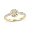 Thumbnail Image 1 of Multi-Diamond Sunflower Promise Ring 1/6 ct tw 10K Yellow Gold
