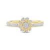 Thumbnail Image 3 of Multi-Diamond Sunflower Promise Ring 1/6 ct tw 10K Yellow Gold