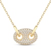 Thumbnail Image 1 of STUDIO BY KAY Diamond Mariner Link Pendant Necklace 3/8 ct tw 10K Yellow Gold 18&quot;