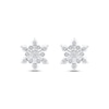 Thumbnail Image 2 of Diamond Snowflake Stud Earrings 1/4 ct tw 10K White Gold
