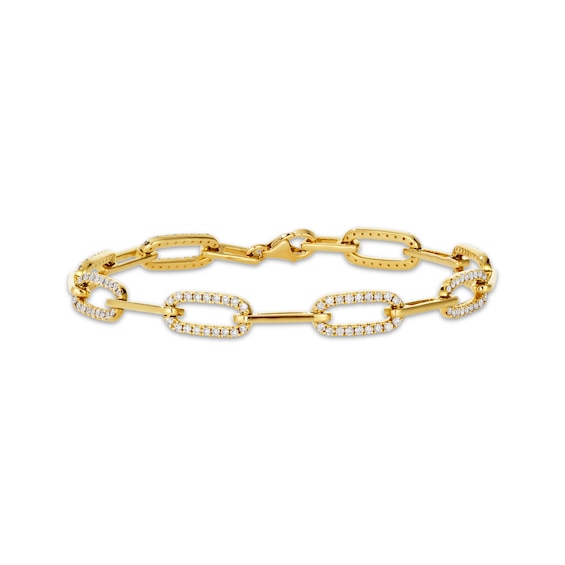 Le Vian Diamond Chain Link Bracelet 1 ct tw 14K Honey Gold 7"