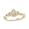 Thumbnail Image 1 of Now + Forever Pear-Shaped Diamond Halo Engagement Ring 1/3 ct tw 14K Yellow Gold