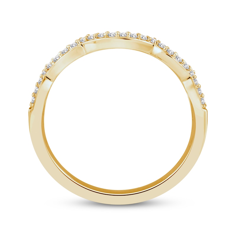 Main Image 3 of Now + Forever Diamond Contour Wedding Band 1/8 ct tw 14K Yellow Gold