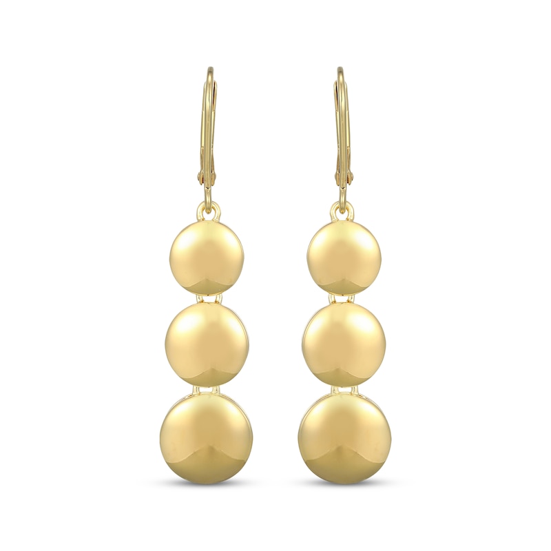 Main Image 2 of Disc Drop Earrings 18K Yellow Gold-Plated Sterling Silver