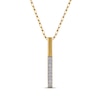 Thumbnail Image 1 of STUDIO BY KAY Diamond Vertical Bar Necklace 1/6 ct tw 10K Yellow Gold 18&quot;