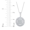 Thumbnail Image 4 of Multi-Diamond Halo Necklace 1 ct tw 10K White Gold 18&quot;