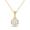 Thumbnail Image 1 of Round-Cut Diamond Solitaire Hidden Halo Necklace 1/2 ct tw 10K Yellow Gold 18&quot; (I/I3)
