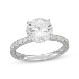 Neil Lane Artistry Round-Cut Lab-Grown Diamond Hidden Halo Engagement Ring 3-5/8 ct tw 14K White Gold