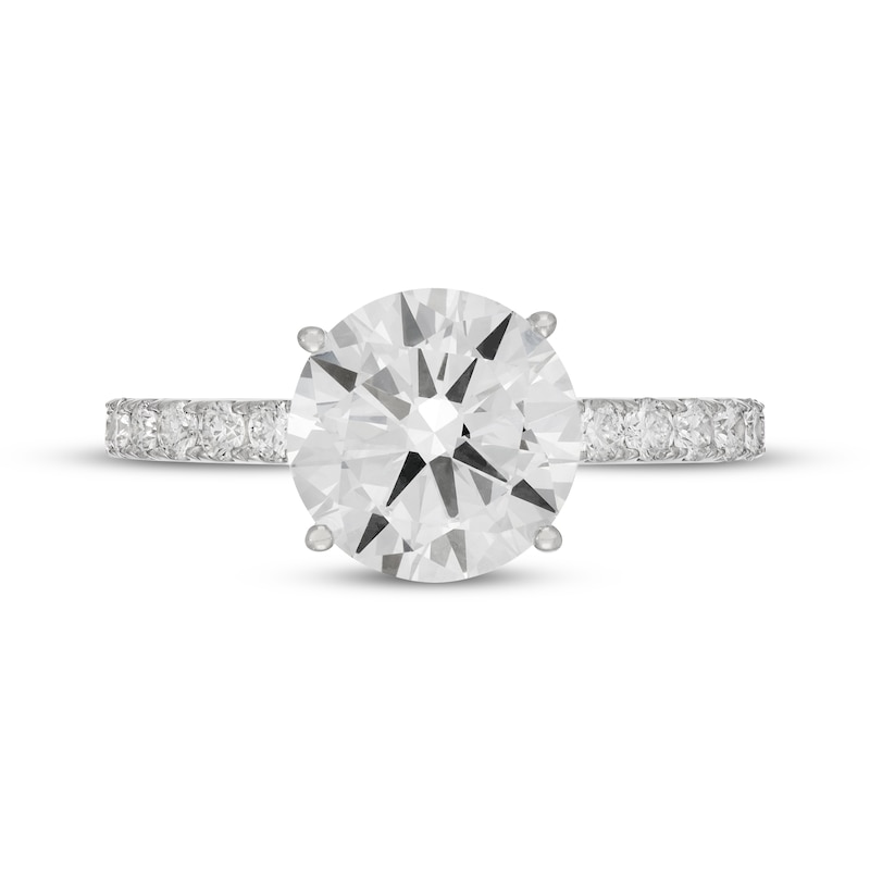 Main Image 3 of Neil Lane Artistry Round-Cut Lab-Grown Diamond Hidden Halo Engagement Ring 3-5/8 ct tw 14K White Gold