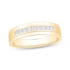 Thumbnail Image 1 of Now + Forever Men's Diamond Nine-Stone Wedding Band 1/4 ct tw 10K Yellow Gold