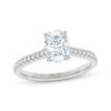 Thumbnail Image 1 of THE LEO Prisma Diamond Oval-Cut Hidden Halo Engagement Ring 1-1/5 ct tw 14K White Gold
