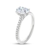 Thumbnail Image 2 of THE LEO Prisma Diamond Oval-Cut Hidden Halo Engagement Ring 1-1/5 ct tw 14K White Gold