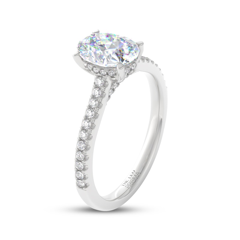 Main Image 2 of THE LEO Prisma Diamond Oval-Cut Hidden Halo Engagement Ring 1-1/5 ct tw 14K White Gold